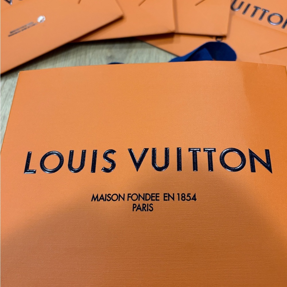 Louis Vuitton Orange Shopping Bags - Small size, lot of 8 - Picture 4 of 6